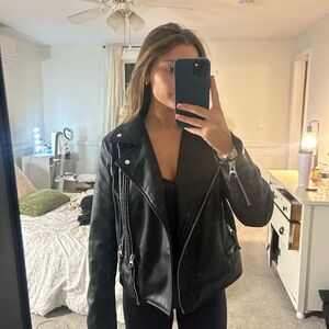 H&M Black Leather Biker Jacket
